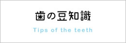 歯の豆知識 Tips of the teeth